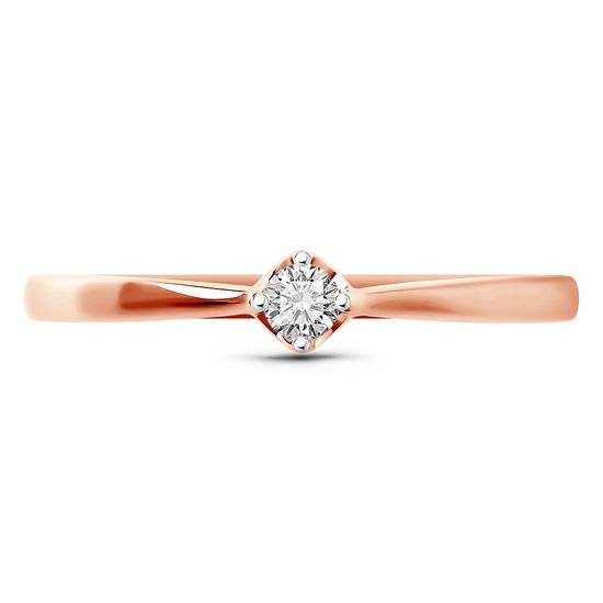 Red gold ring with diamonds KBRz107, 1.18