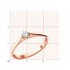 Red gold ring with diamonds KBRz107, 1.18