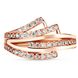 Red gold ring with cubic zirconia FKz112, 2.87