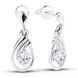 Stud earrings from white gold with cubic zirconia PBz43