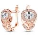 Earrings made of gold with cubic zirkonia S02F, 5.32