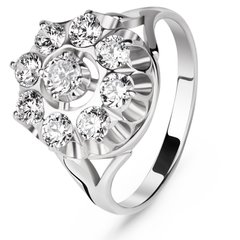 White gold ring with cubic zirconia FKBz099, 4.84
