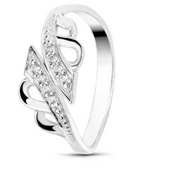 White gold ring with cubic zirconia FKBz133, 2.17