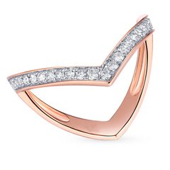 Золотое кольцо с бриллиантом БК9516, 2.75