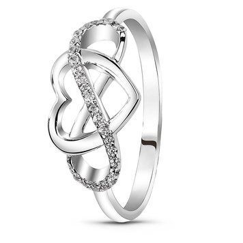 White gold ring with cubic zirconia FKBz245, 1.88