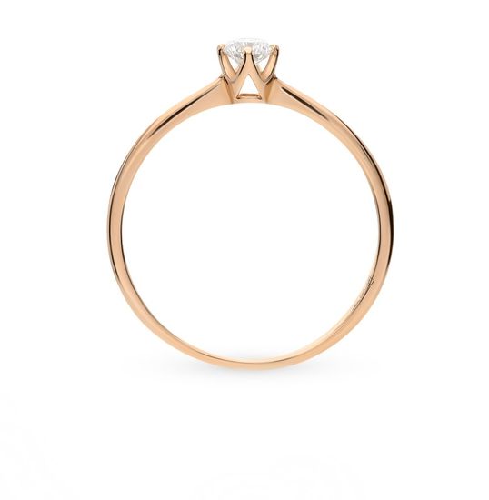 Золотое кольцо с бриллиантом БК9606, 1.75