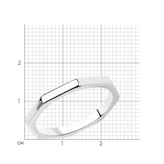 Кольцо из белого золота КБз704, 1.29
