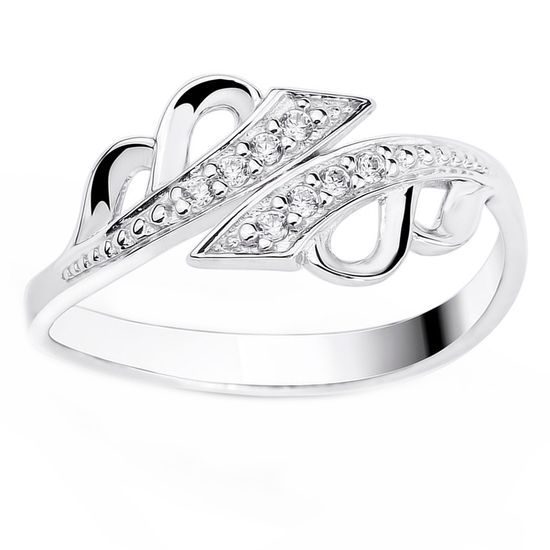 White gold ring with cubic zirconia FKBz133, 2.17