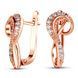 Gold earrings with cubic zirconia FSz142
