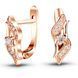 Gold earrings with cubic zirconia Sz2113