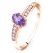 Gold ring with natural amethyst ПДКз84АМ, 15.5, 1.45