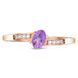 Gold ring with natural amethyst ПДКз84АМ, 1.45