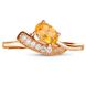 Gold ring with natural citrine ПДКз102Ц, 15.5, 2.22