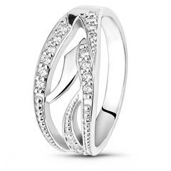 White gold ring with cubic zirconia FKBz101, 2.92