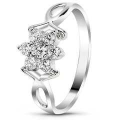 White gold ring with cubic zirconia FKBz252, 1.87