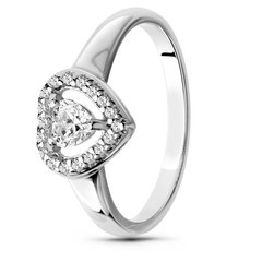 White gold ring with cubic zirconia FKBz516, 1.92