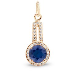 Gold pendant with natural sapphire PDz56S, 1.52