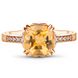 Gold ring with natural citrine ПДКз29Ц, 15.5, 3.5