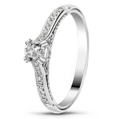 White gold ring with cubic zirconia FKBz238, 2.2