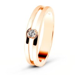 Золотое кольцо с бриллиантами БК2102, 15, 1.89