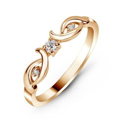 Golden Ring with Diamonds БК2121, 15, 1.87