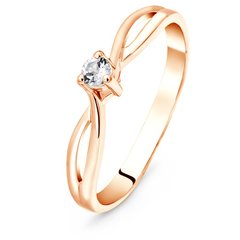 Golden Ring with Diamonds БК2138, 15, 1.56