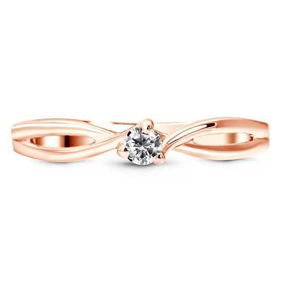 Golden Ring with Diamonds БК2138, 1.56