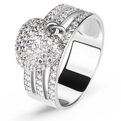 White gold ring with cubic zirconia FKBz004, 5.29