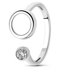 White gold ring with cubic zirconia FKBz505, 1.96