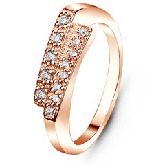 Red gold ring with cubic zirconia FKz122, 2.97