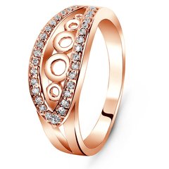 Red gold ring with cubic zirconia FKz230, 3.66