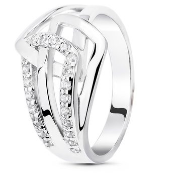 White gold ring with cubic zirconia FKBz151, 3.33