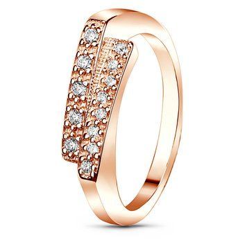 Red gold ring with cubic zirconia FKz122, 2.97