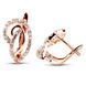 Gold earrings with cubic zirconia FSz116