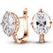 Gold earrings with cubic zirconia PDSz14