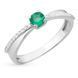 Gold ring with emerald and diamonds ИК5503Б