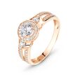Gold ring with cubic zirkonia ПДКз77