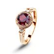 Gold ring with natural garnet ПДКз56Г, 2.98
