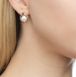 Gold earrings with pearls and cubic zirkonia ЖС2005