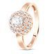 Red gold ring with cubic zirconia Kz2093, 2.09