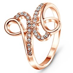 Red gold ring with cubic zirconia FKz214, 2.48