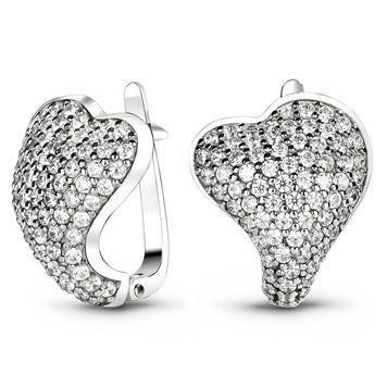Серьги из белого золота с фианитами ФБСз032, 9.26
