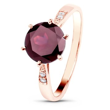 Gold ring with natural garnet K21G, 2.37