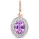 Gold pendant with natural amethyst ПДз66АМ, 2,58