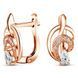 Gold earrings with cubic zirconia PDSz105