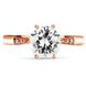 Gold ring with cubic zirkonia K21F, 2.37