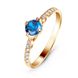 Gold ring with sapphire nano КБРз33НС, 1.75