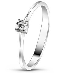 White gold ring with cubic zirconia FKBz243, 1.38