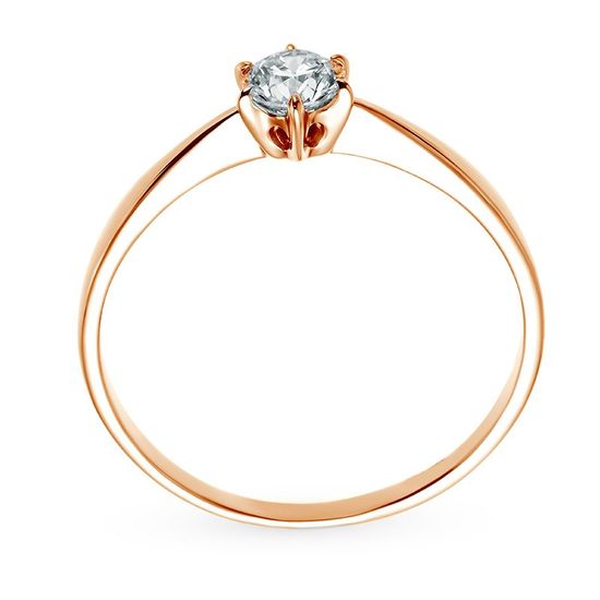 Золотое кольцо с бриллиантом БК9607, 1.5