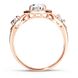 Red gold ring with cubic zirconia PDKz72, 3.40